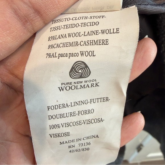 NEW Long Cashmere Alpaca Lana Wool Winter Coat Women’s sz S Premium Grey Color - Picture 12 of 16